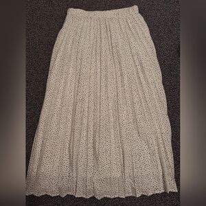 White Polka Dot High-waisted Skirt